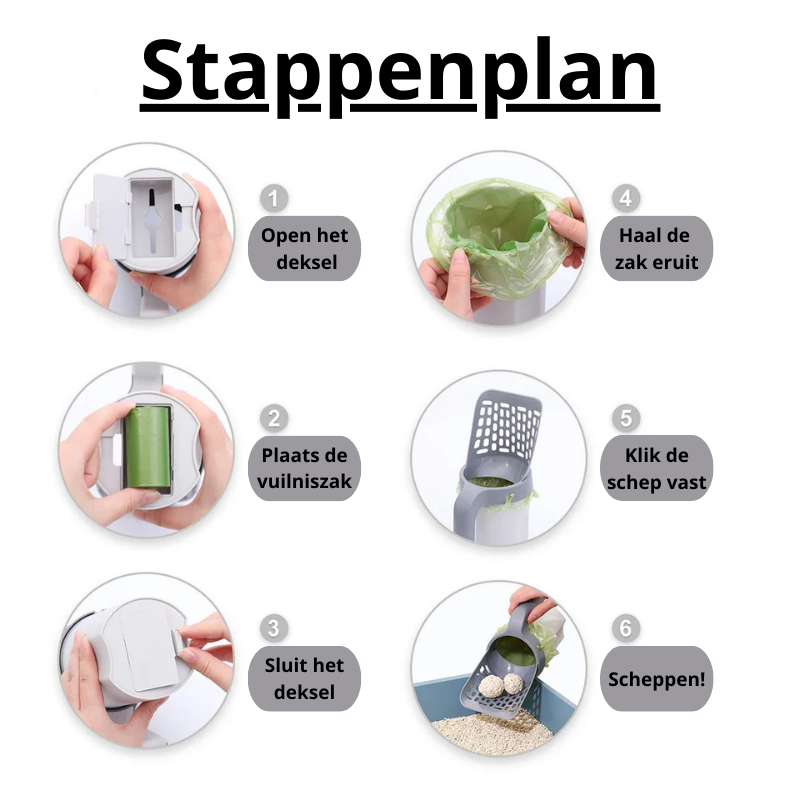 snuffiePets™ Kattenbak Schep & Navulset