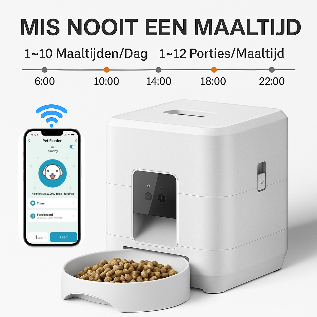 SnuffiePet Feeder™ – Slimme 2L automatische voerdispenser